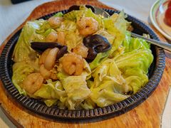 铁板虾仁大头菜-开海·红岛海鲜虾水饺(石老人店)