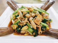 姜葱炒圣子-明记海鲜大排档(巽寮湾店)