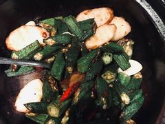 豆酱炒秋葵-南拳十三姨·潮汕砂锅粥(世纪金源店)