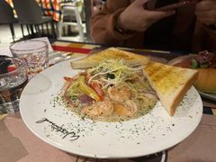 蒜香鲜虾奶香意面套餐-遇见西木美式餐厅(体育路店)