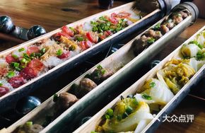 Bamboo Tube Rice with Preserved Meat