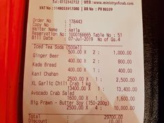 账单-Ministry of Crab(科伦坡店)