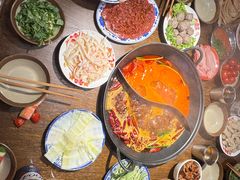 鸳鸯锅红汤配番茄锅-萍姐火锅·公路夜市(打浦桥日月光店)