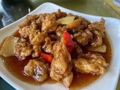 菠萝生炒排骨-区海鸡场饭店(石壁店)