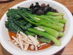 白灼菌菇菜心-新白鹿餐厅(龙游路店)