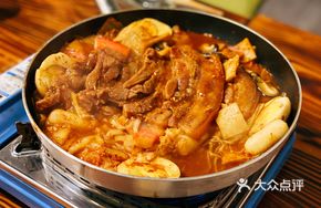 Pork Belly Cheese Rice Cake Pot