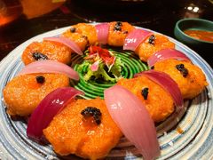黑松露虾饼拼烧酿辣椒-粤·向群饭店(二沙岛店)