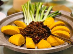 虾酱窝窝头配小葱-老船夫婚宴婚庆会馆(延吉路店)