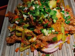 葱椒爆牛肉-绿茶餐厅(松江万达店)