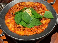 铁板章鱼五花肉-春熙台韩国料理·章鱼肥牛(西丽店)