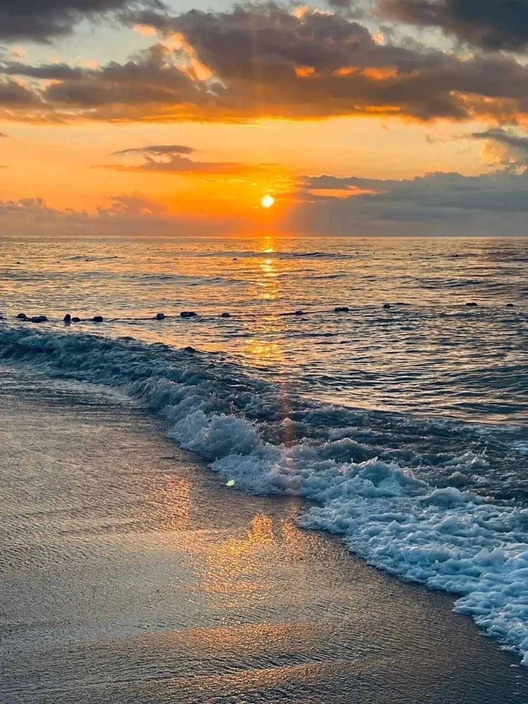 海边最美的黄昏瞬间