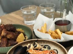 香煎澳洲大虾墨鱼汁意面-Maxpoint Kitchen 西餐咖啡(乐峰广场店)