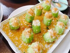 蒜蓉瑶柱蒸丝瓜-有璟阁港式餐厅(国贸商城店)