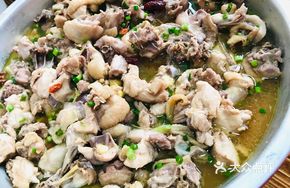 Steamed Farm Chicken in Copper Plate