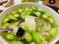 丝瓜毛豆蛋汤-吕四港大酒店-餐厅