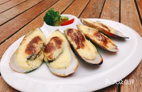 Baked Mussels with French Dressing