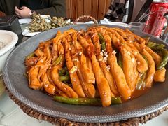 排骨豆角粘卷子-塞上渔乡·农家菜·虹鳟鱼