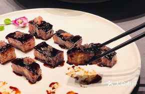 Grilled Finger Orange Black Barbecue Pork