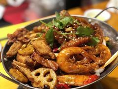 大虾鸡翅-民食香·腊排骨野生菌美食(木府店)