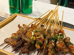 -山野的朋友露营炭火烤肉