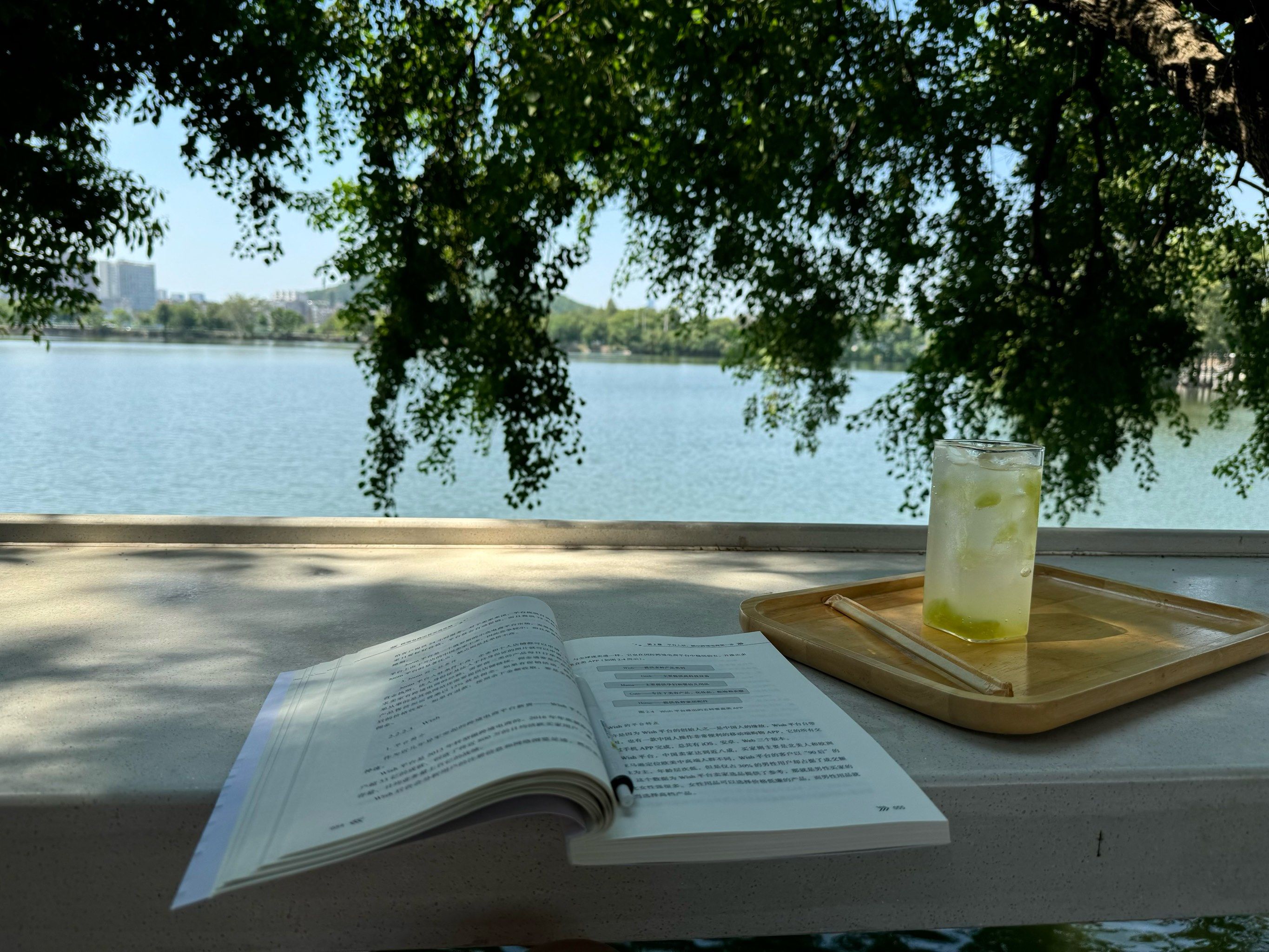 湖光悠闲午后时光