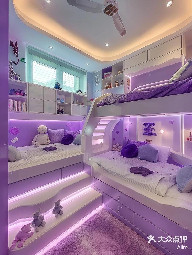 浪漫少女心紫色系卧室