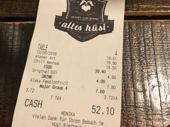 账单-Husi Bierhaus