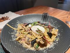 黑松露奶油蘑菇培根意面-KimPro 辛普乐概念韩餐