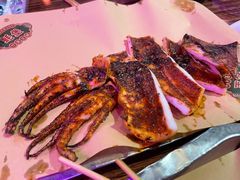 烤鱿鱼板-蚝堡海鲜·威海菜·海肠捞饭·烧烤·亚洲吃蚝公司(幸福门店)