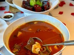 沸腾海鲜煮毛血旺-蘇锦宴·淮扬菜烤鸭·小院(三元桥霄云路店)