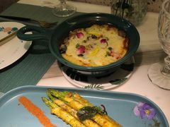 香煎芦笋肉楠卷-蜜桃花开·中西融合菜E&W(南长街店)