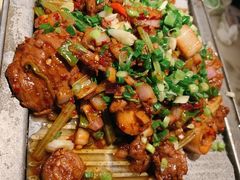 葱椒爆牛肉-绿茶餐厅(光谷世界城步行街店)