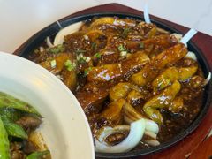 铁板茄子-观城阁家常菜·精品烤鱼·锦州烧烤(崇文门店)