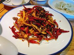 老干妈煸鱿鱼-吕氏疙瘩汤·私家菜馆(慈云寺店)