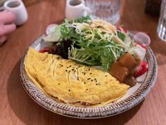 火腿芝士欧姆蛋配烤土豆沙拉-Ginko银子(青龙街店)