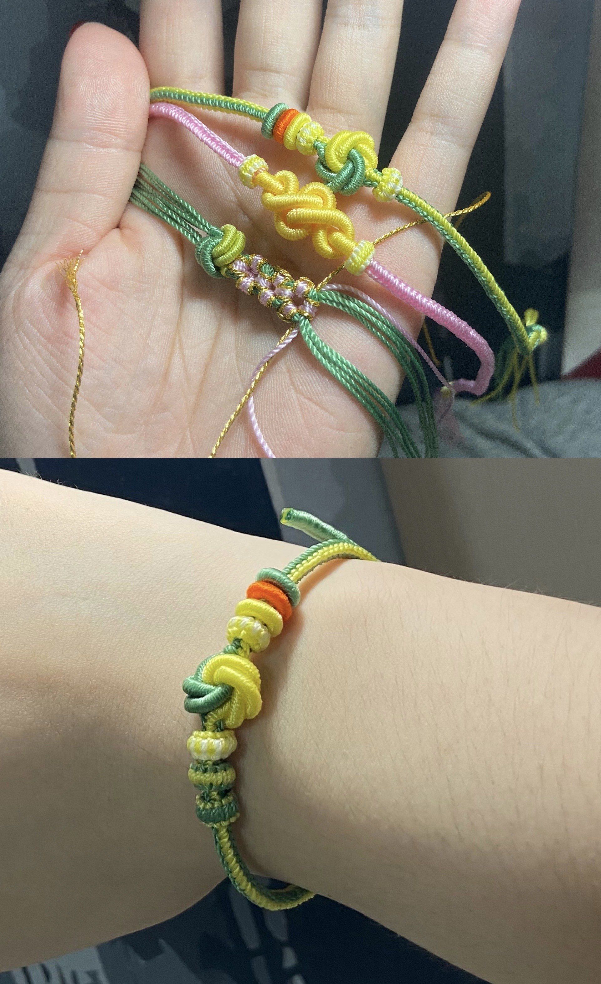 手工编织手链真心赞