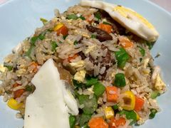 菜心牛肉粒炒饭-杯子红牛排(创意产业园店)