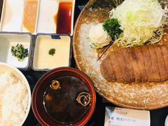 牛かつ130ｇ明太麦飯セット-牛かつもと村(原宿店)