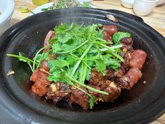 腊肠排骨煲-海口滨海新村143号海南老字号炒菜店