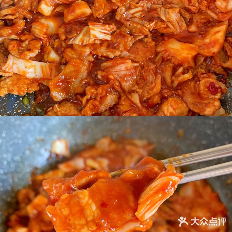 超下饭的辣白菜炒五花肉，好吃到流泪。