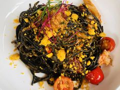 墨鱼汁海鲜香蒜意面-农畉LONFOOD(福田星河COCOPark店)