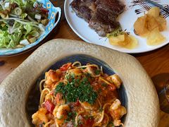 海鲜意面配西班牙辣香肠-AZUL by FUEL蓝色·法式酒馆(琶醍店)