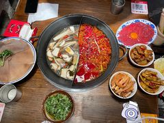 鸳鸯锅红汤配菌汤锅-萍姐火锅·公路夜市(武汉首店)