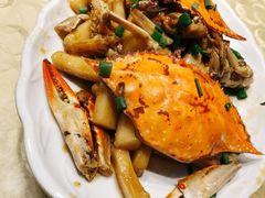 梭子蟹炒年糕-西陵饭店