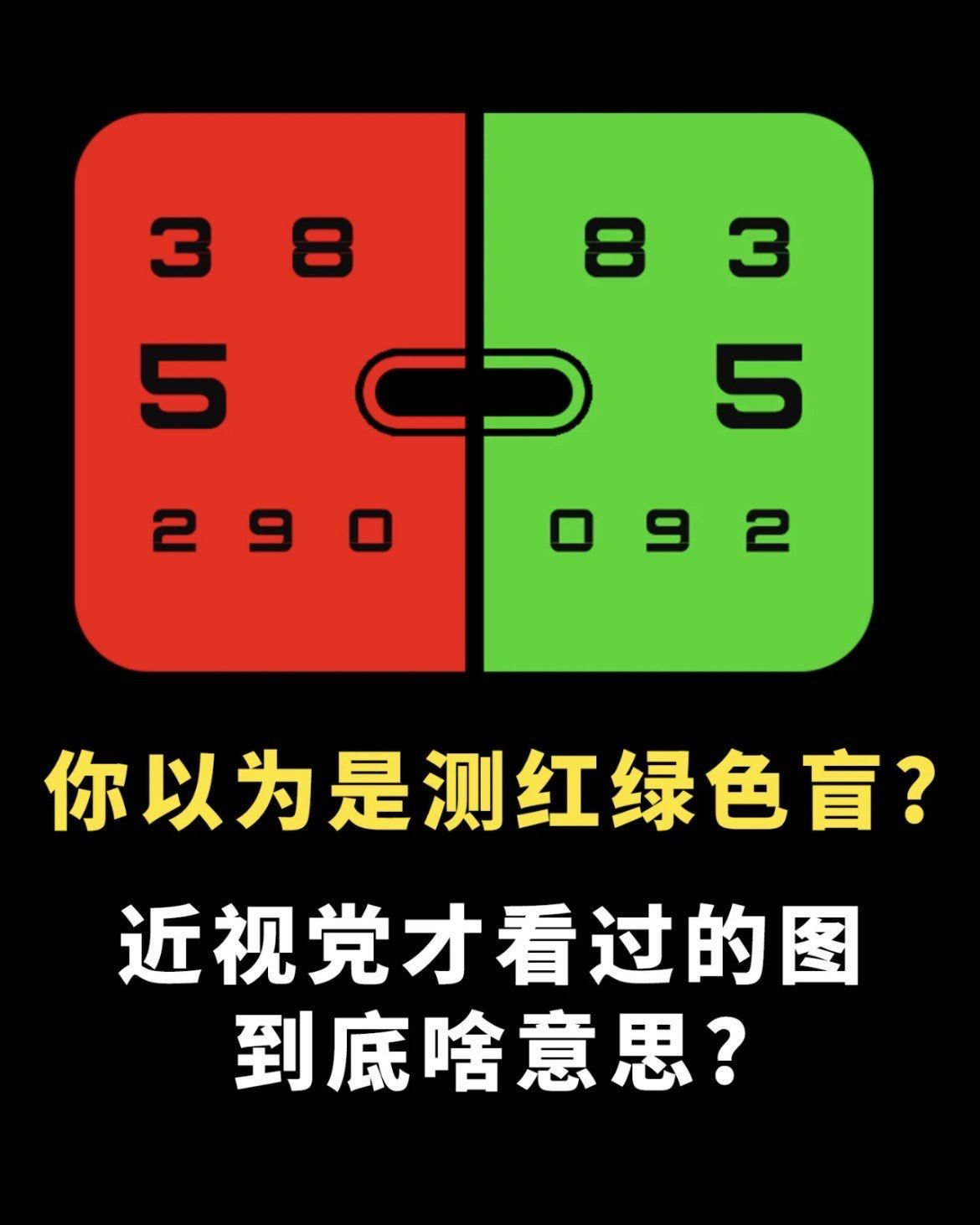 图1就是验光时经常看到的 红绿视标