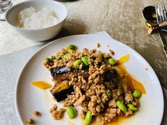 小炒茄子配米饭-厉家菜(金宝街店)