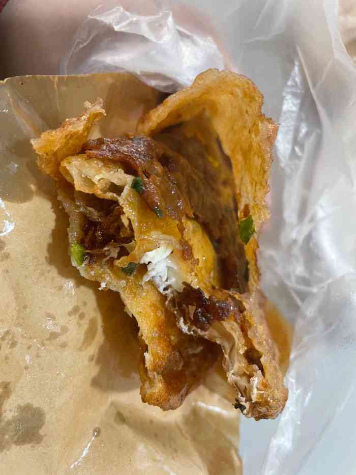 曹张鸡子大饼-"草根美食 小时候的回忆 鸡子大饼真的太.