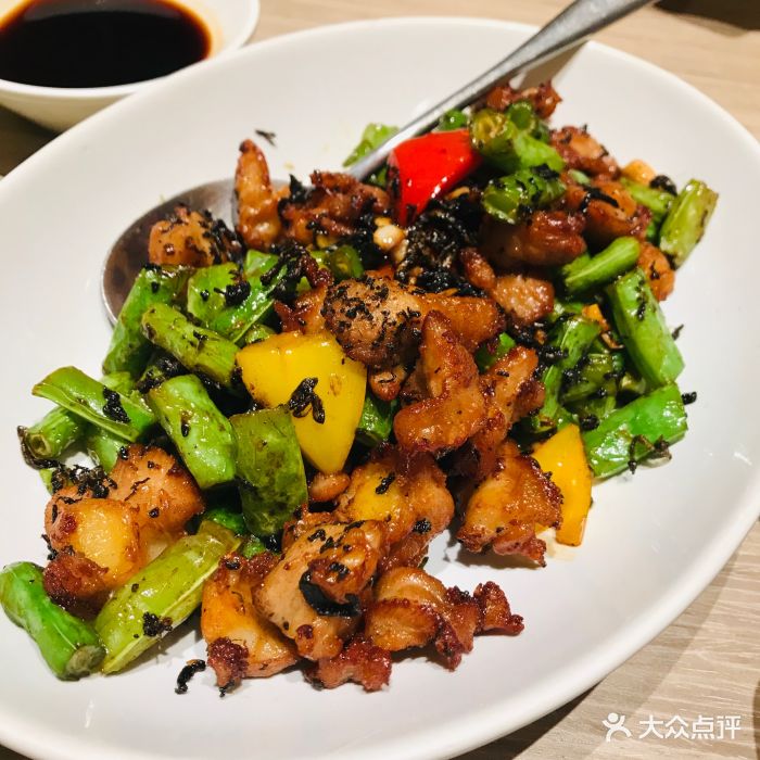 汤城小厨(金地广场店-榄菜四季豆炒鸡脆骨图片-北京美食-大众点评网