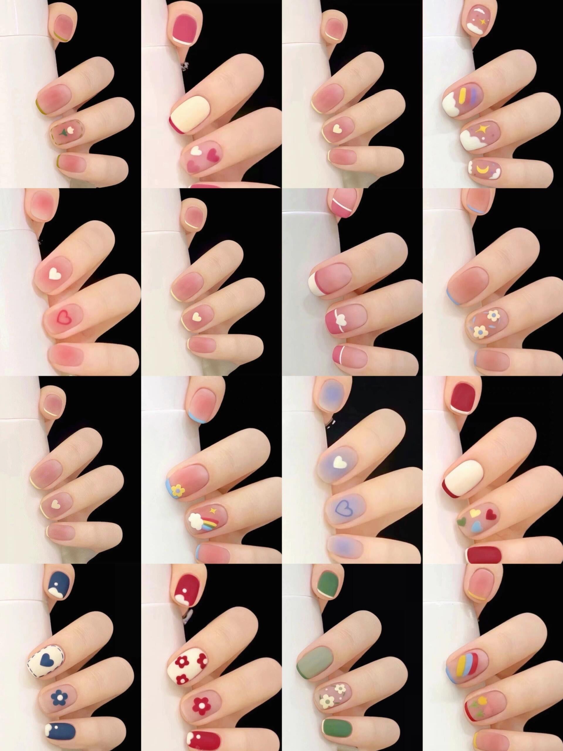 秋日网红小清新美甲9799