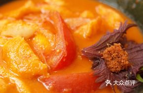 Tomato Spicy Soup with Cod Fillet